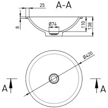 Раковина 42x42 см Salini S-Stone Marea 05 1802205M