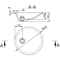 Раковина 42x42 см Salini S-Stone Marea 08 1802208M