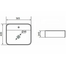 Раковина Timo Inari 50 TK-505MB Черная матовая