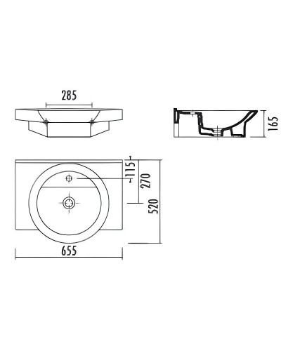 Раковина Creavit Wing 65 WN065.00000 Белая