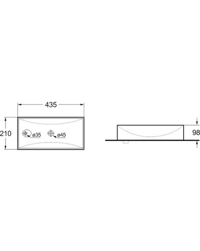 Раковина SantiLine 44 SL-2009LMG Серая матовая