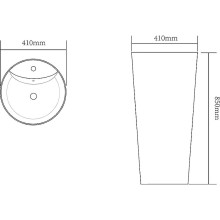 Раковина SantiLine 41 SL-4008 Под мрамор