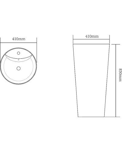 Раковина SantiLine 41 SL-4008 Под мрамор