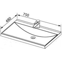 Раковина Aquanet Нота 75 281221 Белая