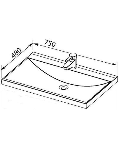 Раковина Aquanet Нота 75 281221 Белая