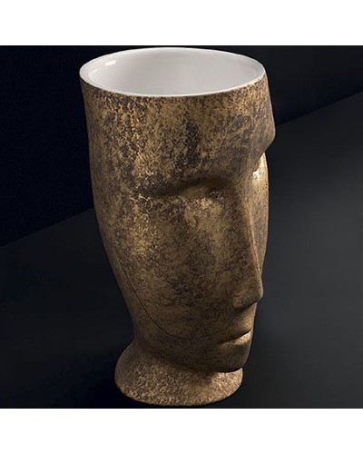 Раковина Kerasan Artwork Moloco 45 474060 Белая Античное золото