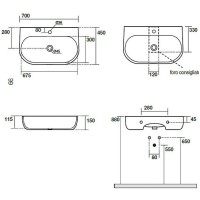 Раковина Kerasan Nolita 70 534201x1 Белая