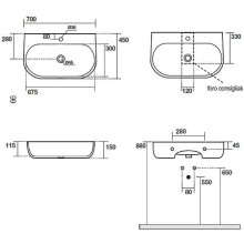 Раковина Kerasan Nolita 70 534201x1 Белая