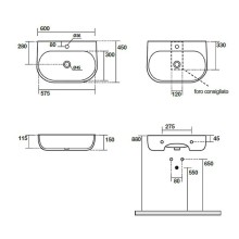 Раковина Kerasan Nolita 60 534131x1 Черная матовая