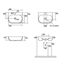 Раковина Kerasan Nolita 50 534031x1 Черная матовая