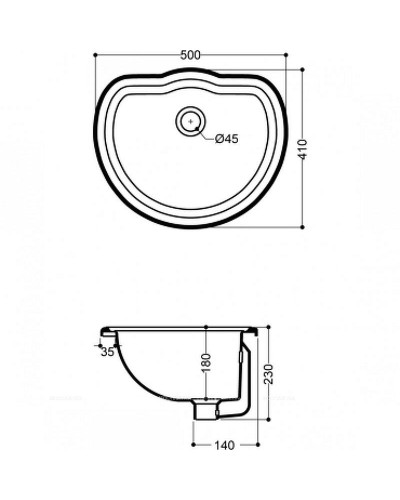 Раковина Kerasan Retro 50 103101bix0 Белая