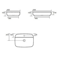 Раковина Kerasan Tribeca 60 514001x1 Белая
