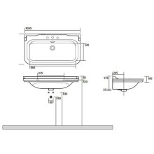 Раковина Kerasan Waldorf 100 4142K1bi/crx1 Белая