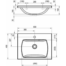 Раковина Ravak Classic II 60 XJX01160003 Белая