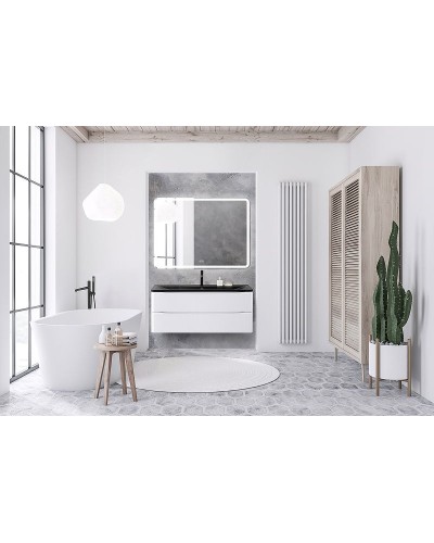 Раковина BelBagno 120 BB1200/455-LV-ART-ALR-NERO Черная матовая