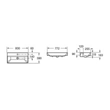 Раковина Roca Oleta 80 3274C500Y Белая