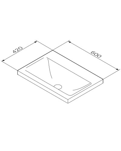 Раковина AM.PM Gem 60 M90WCC0602BM Черная матовая