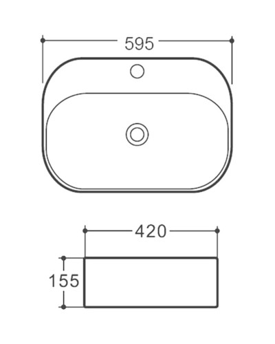 Раковина Vincea 59 VBS-306 Белая