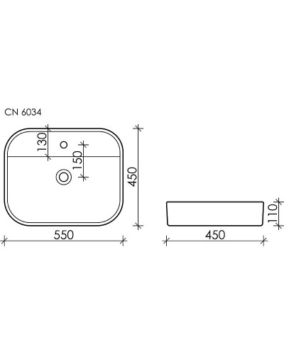 Раковина Ceramica Nova Element 55 CN6034 Белая