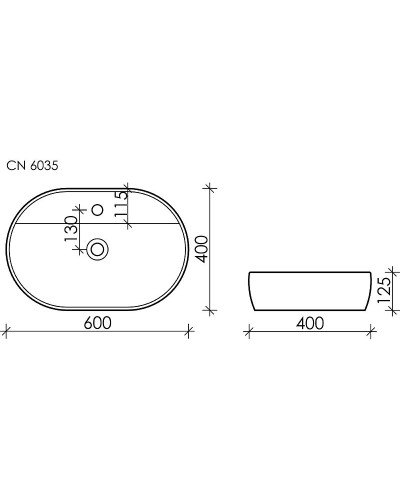 Раковина Ceramica Nova Element 60 CN6035 Белая