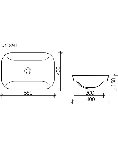 Раковина Ceramica Nova Element 58 CN6041 Белая