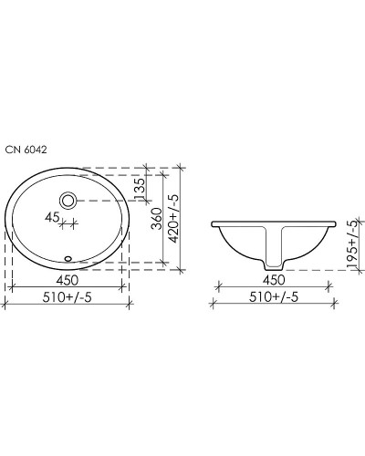 Раковина Ceramica Nova Element 50 CN6042 Белая