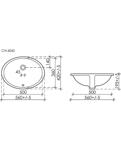 Раковина Ceramica Nova Element 56 CN6043 Белая