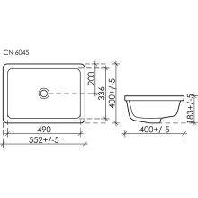 Раковина Ceramica Nova Element 55 CN6045 Белая