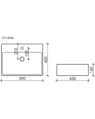Раковина Ceramica Nova Element 59 CN6046 Белая