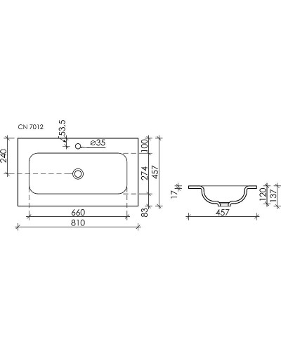 Раковина Ceramica Nova Element 81 CN7012 Белая