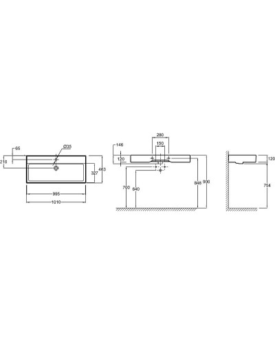 Раковина Jacob Delafon Vivienne 100 EXBJ112-NGM Черная матовая