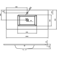 Раковина Boheme Armadi Art Lucido 100 852-100-GR Графит глянцевый