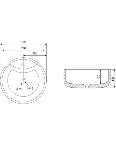 Раковина Abber Bequem 40 AC2104 Белая
