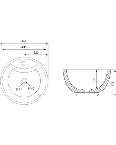 Раковина Abber Bequem 46 AC2101 Белая