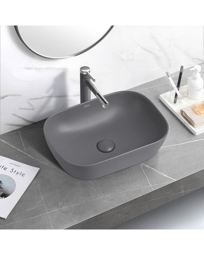 Раковина-чаша Abber Rechteck 46 AC2200MG Серая матовая