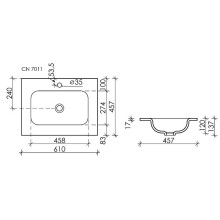 Раковина Ceramica Nova Element 61 CN7011 Белая