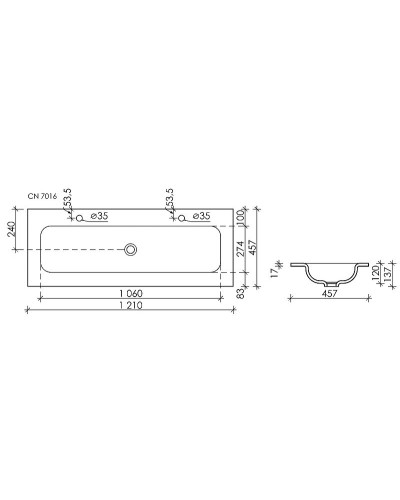 Раковина Ceramica Nova Element 121 CN7016 Белая