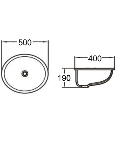 Раковина SantiLine 50 SL-3005 Белая