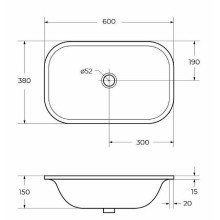 Раковина Cezares 60 CZR-ARE-60-LVB Белая