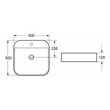 Раковина Cezares 50 CZR-LFT-50-LVB Белая