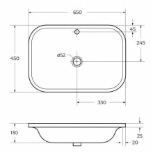 Раковина Cezares 65 CZR-DRO-65-LVB Белая