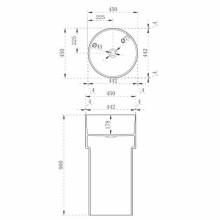 Раковина Abber Kristall 45 AT2701Onyx Черная