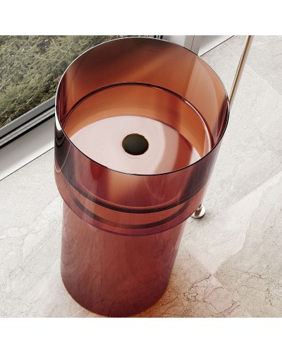 Раковина Abber Kristall 45 AT2701Opal-H Коричневая