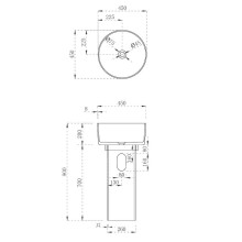 Раковина Abber Kristall 45 AT2702Onyx-H Черная