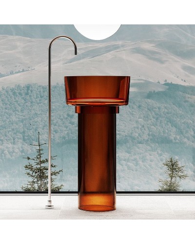 Раковина Abber Kristall 45 AT2702Opal-H Коричневая