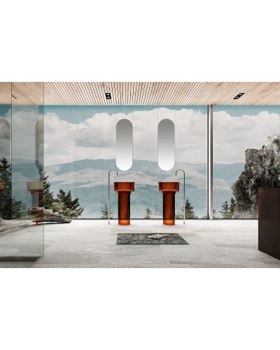 Раковина Abber Kristall 45 AT2702Opal-H Коричневая