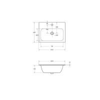 Раковина Cezares Duet 60 CZR-NAT-60-LVB Белая