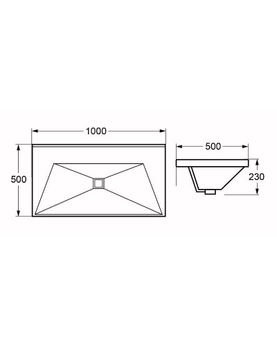 Раковина Cezares Molveno 100 CZR-1188-1000/500 Белая
