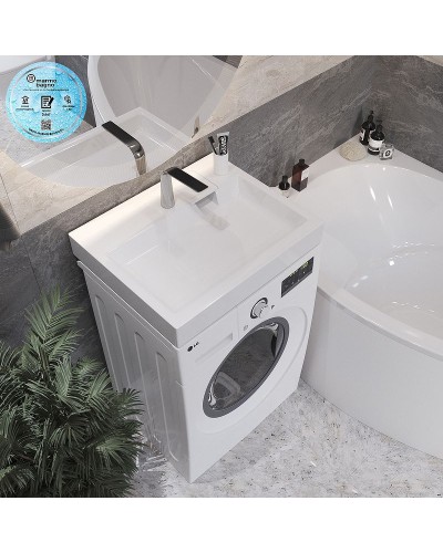 Раковина Marmo Bagno Дельта 60 MB-DL60-50 на стиральную машину Белая
