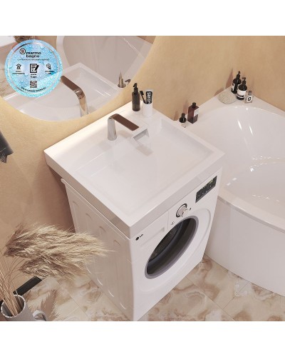 Раковина Marmo Bagno Дельта 60 MB-DL60-60 на стиральную машину Белая